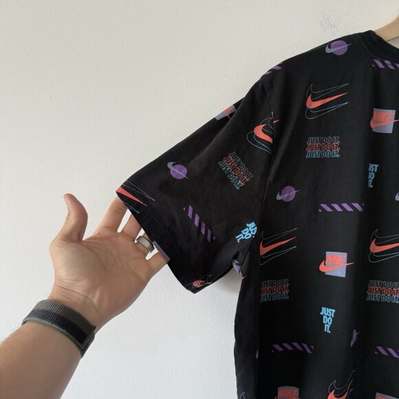 Nike Just Do It T-Shirt Size XL Black Athletic Sportswear Brand Logo Swoosh Mens - Picture 7 of 15